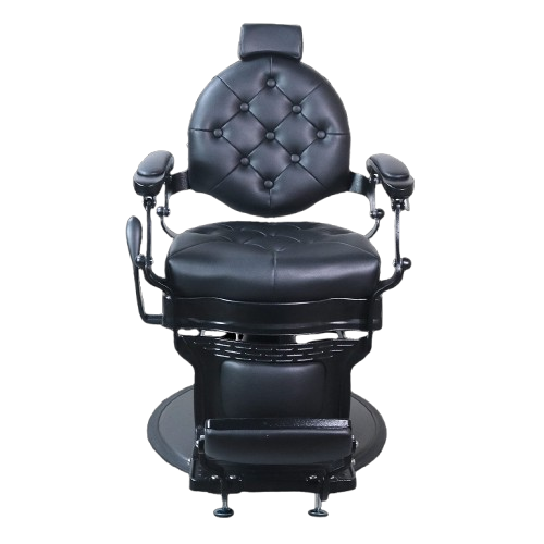 Scaun Frizerie/Barber Antonie Negru Integral, Ajustabil.