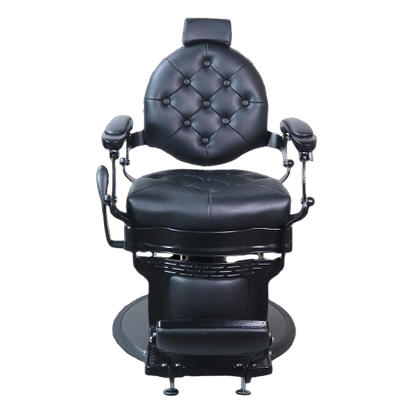 Scaun Frizerie/Barber Antonie Negru Integral, Ajustabil.