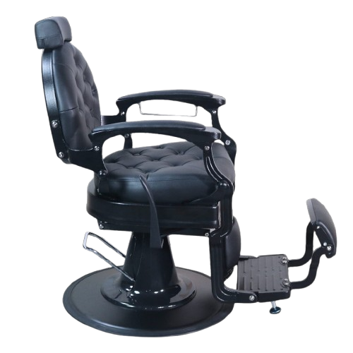 Scaun Frizerie/Barber Antonie Negru Integral, Ajustabil.