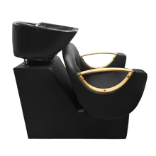 Unitate de Spalare Neagra, Goldie, Chiuveta Ceramica si Toate Accesoriile Incluse.