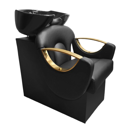 Unitate de Spalare Neagra, Goldie, Chiuveta Ceramica si Toate Accesoriile Incluse.
