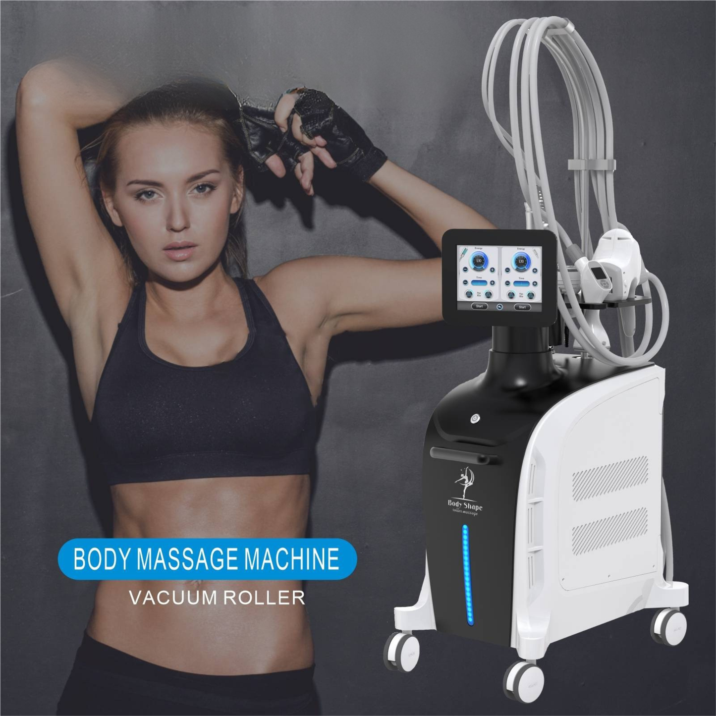 Aparat Profesional EndoSculpt 6 in 1 cu Magic Roller, Endermologie, Cavitatie, Radiofrecventa si Laser