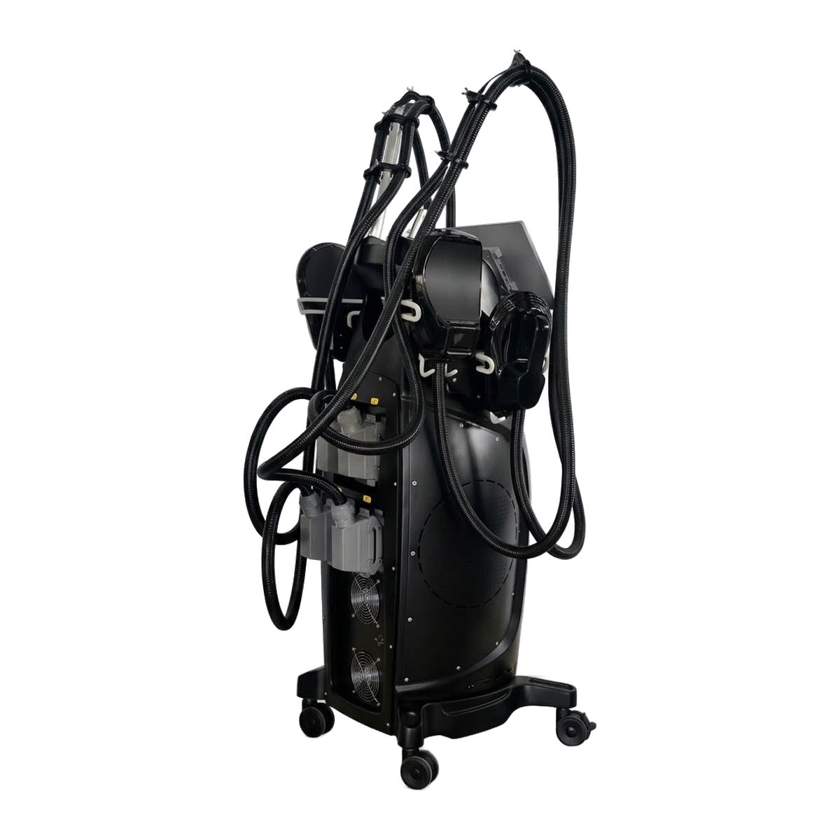 Aparat Stimulare Musculara Electromagnetica AI SculptIQ cu 4 capete si Analizator Corporal AI - vedere spate 3/4