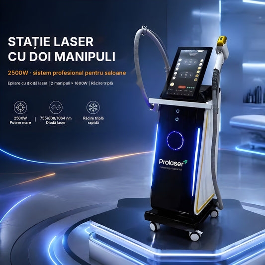 Stația laser ProLaser 2500W cu doi manipuli, în carcasa nouă, cu ecran tactil și răcire triplă