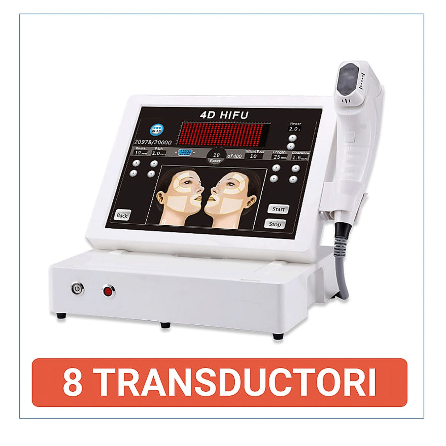Aparat Hifu Ultralift 3D - Lifting nonchirurgical, Diminuare si Eliminare Riduri - 8 Transductori inclusi.