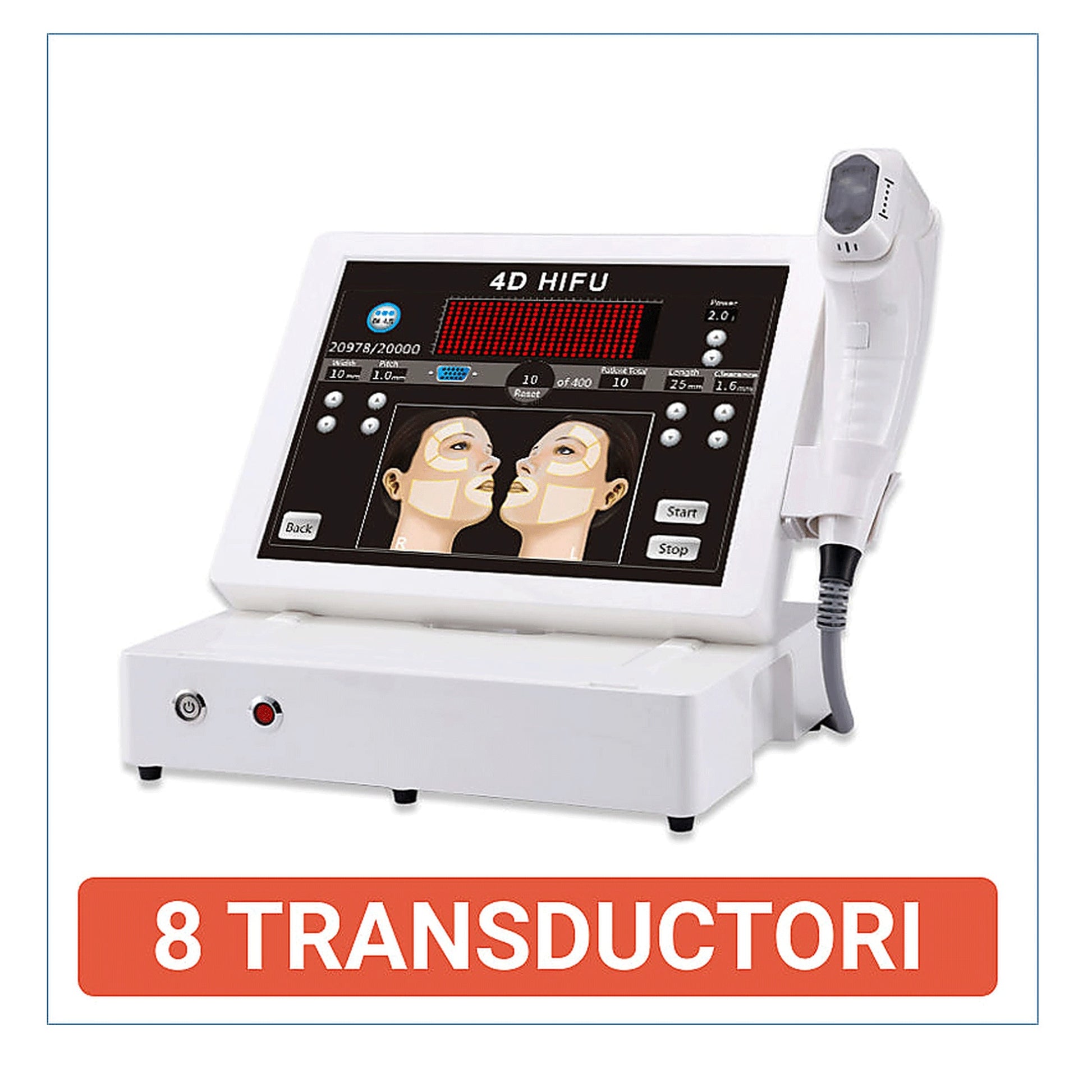 Aparat Hifu Ultralift 3D - Lifting nonchirurgical, Diminuare si Eliminare Riduri - 8 Transductori inclusi.