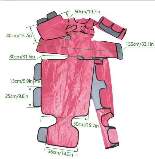 Dimensiunile costumului de presoterapie PresoFit