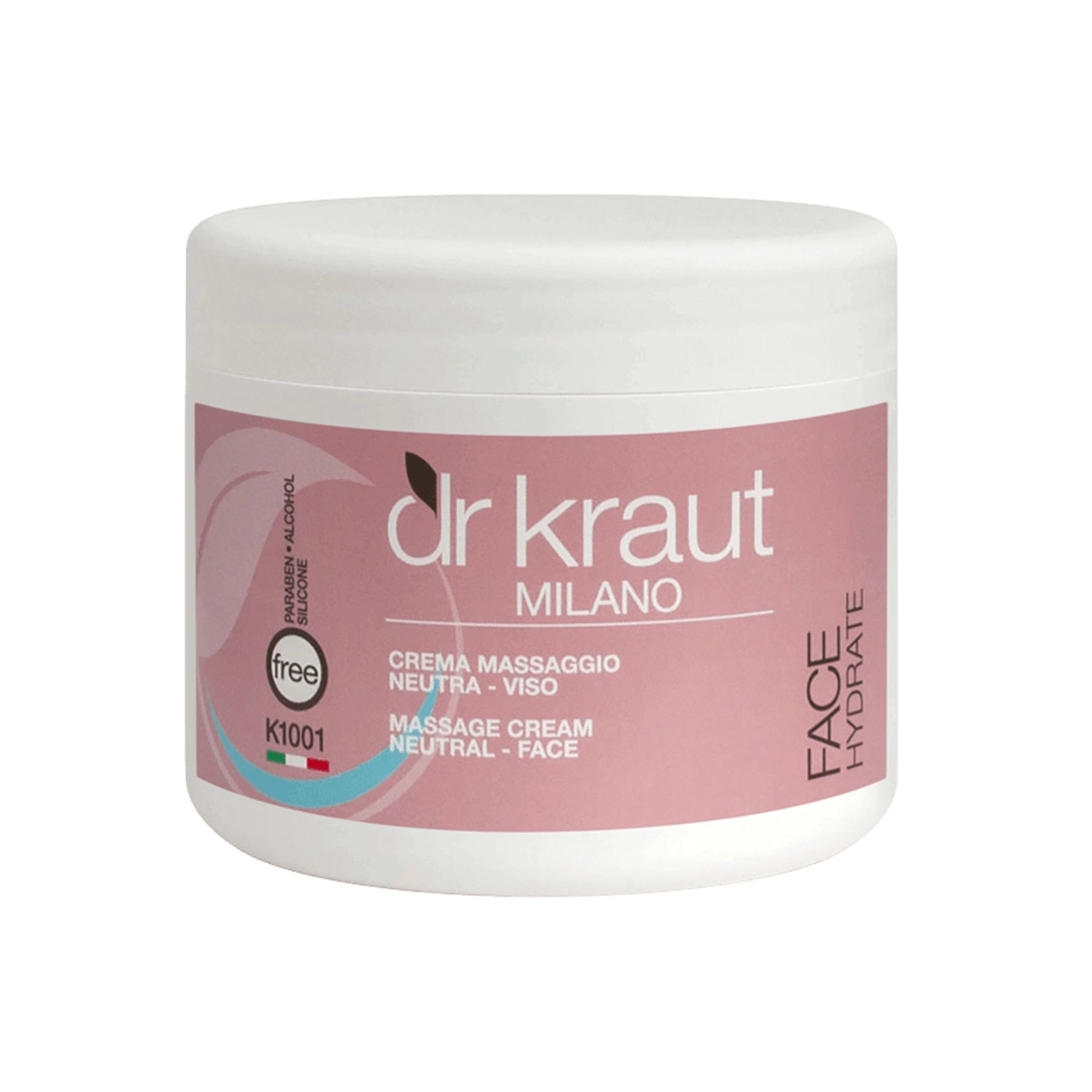 Crema de Masaj Hidratanta, Neutra, pentru fata, 500 ml, Dr. Kraut Milano.