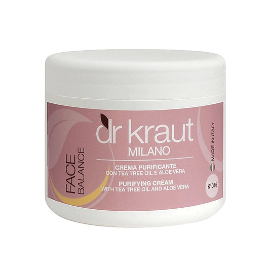 Crema Purificatoare de fata, cu ulei de arbore de ceai si Aloe Vera, 500ml, Dr Kraut.