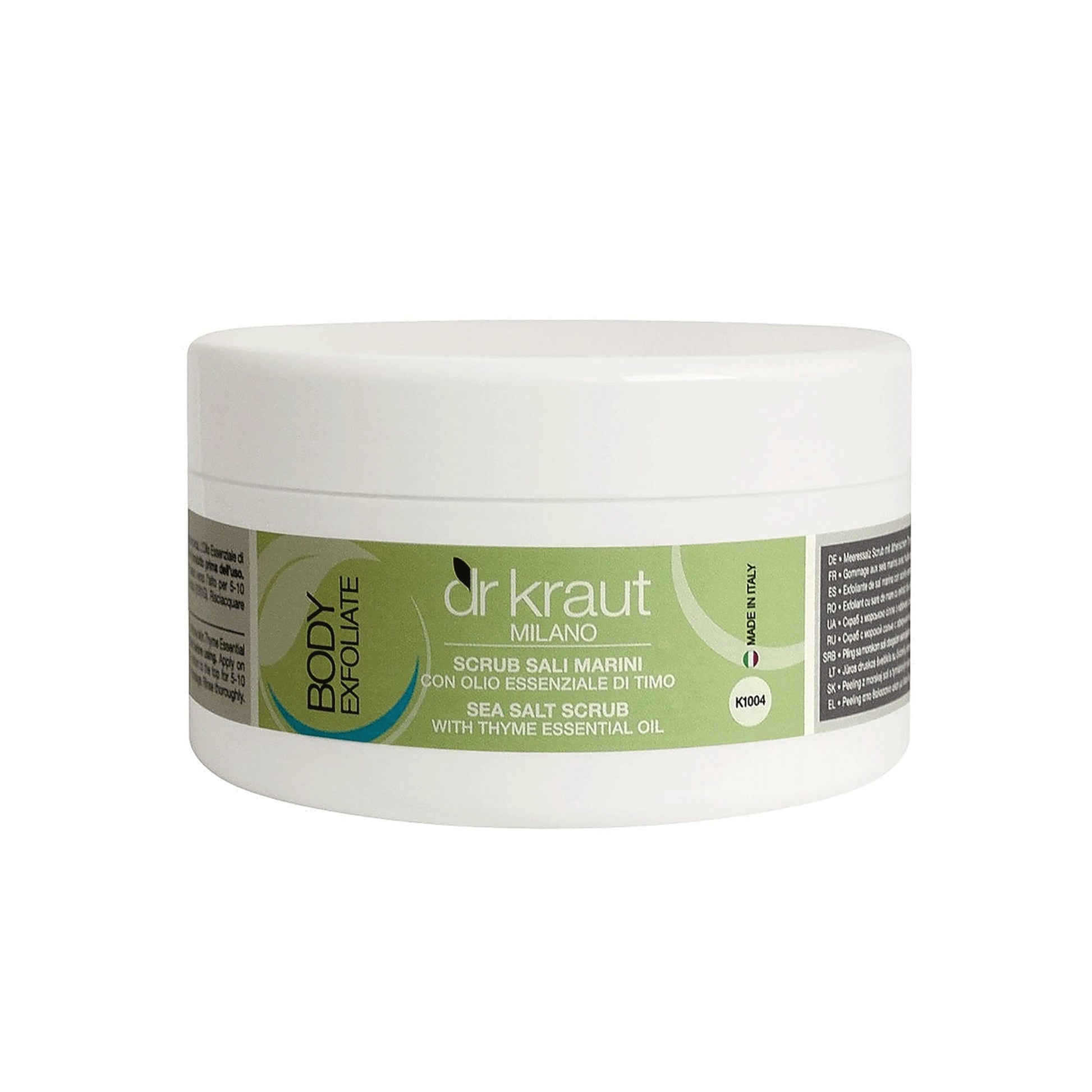 Gommage Corporal cu Sare de Mare si Ulei Esential de Cimbru, 500 ml, Dr. Kraut Milano.