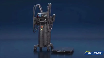 Aparat Stimulare Musculara Electromagnetica AI SculptIQ - demonstrație interfață și tratament