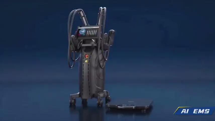 Aparat Stimulare Musculara Electromagnetica AI SculptIQ - demonstrație interfață și tratament